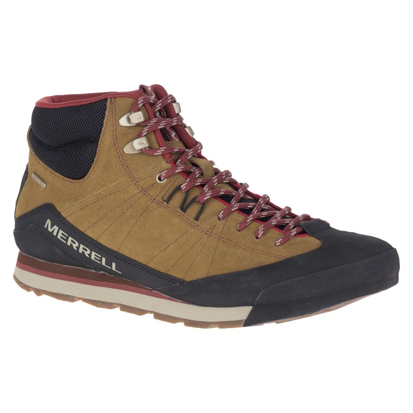 Bottes Merrell Catalyst Mid Suede Waterproof Marron Clair Homme | X.P.OKQK